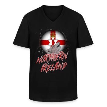 Nordirland - Männer-T-Shirt mit V-Ausschnitt - Schwarz - Vorne - AI Model Male 178 dark (178cm)