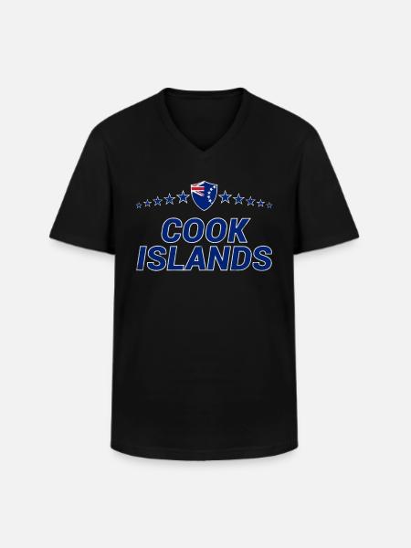 Cook Islands - Men's V-Neck T-Shirt - black