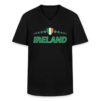 Irlande - T-shirt col V Homme - noir - Devant - AI Model Male 178 dark (178cm)