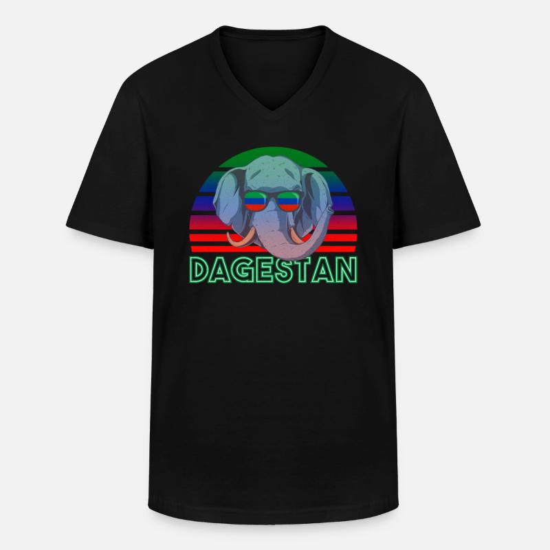 Dagestan - Männer-T-Shirt mit V-Ausschnitt - Schwarz