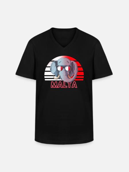 Malta - Men's V-Neck T-Shirt - black