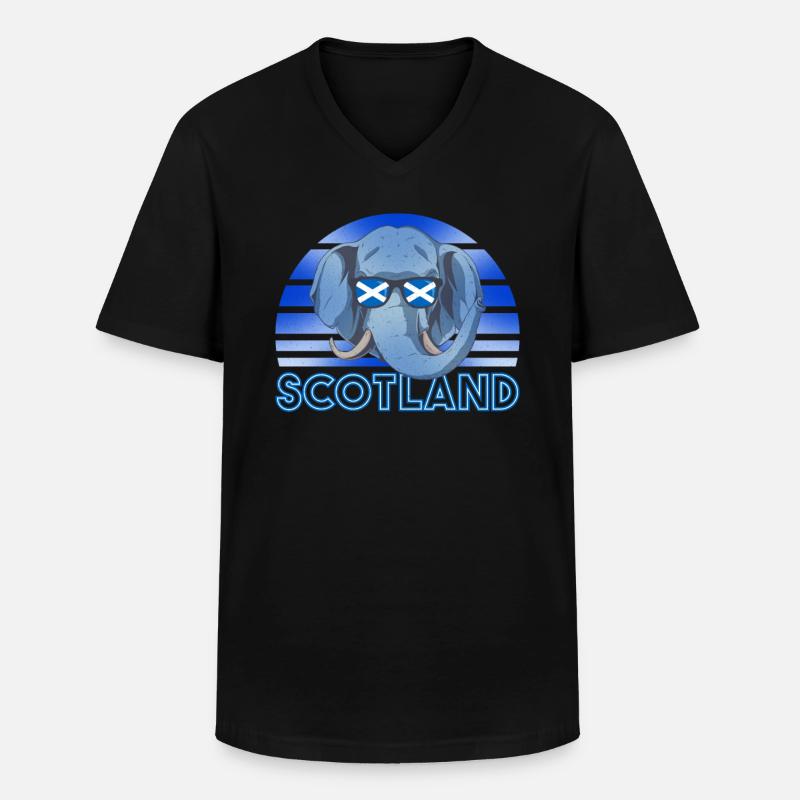 Schottland - Männer-T-Shirt mit V-Ausschnitt - Schwarz