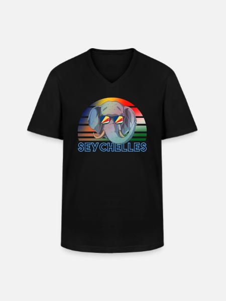 Seychelles - T-shirt col V Homme - noir