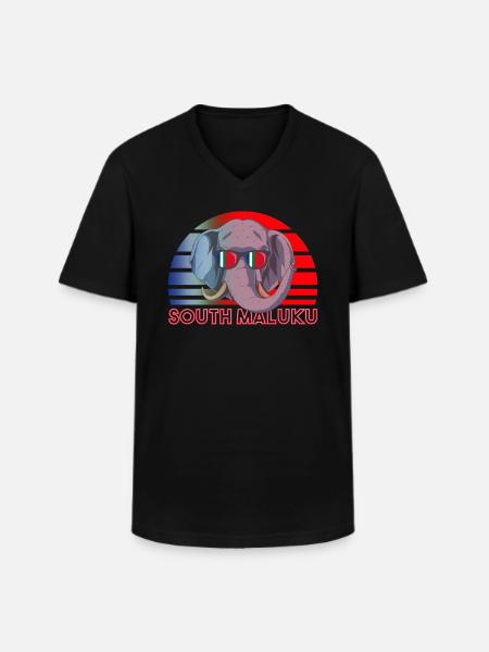 South Maluku - Men's V-Neck T-Shirt - black