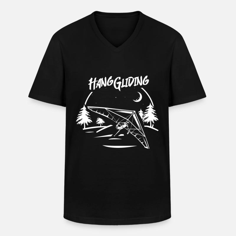Drachenfliegen - Männer-T-Shirt mit V-Ausschnitt - Schwarz
