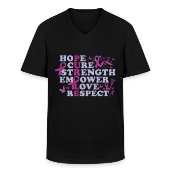 Epilepsy Awareness Month - Men's V-Neck T-Shirt - black - Front - AI Model Male 178 dark (178cm)
