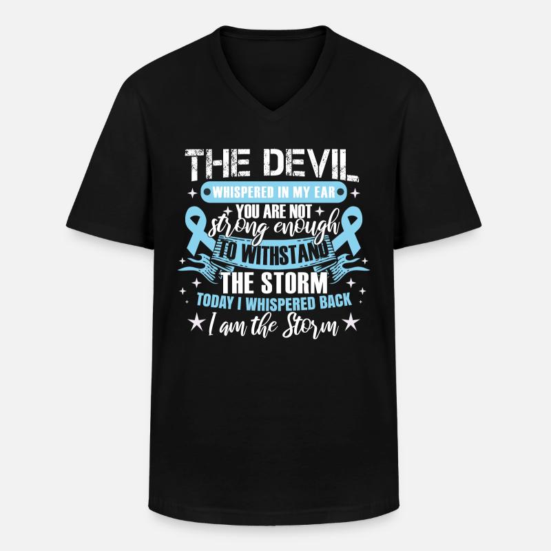 Darmkrebs-Krieger - Männer-T-Shirt mit V-Ausschnitt - Schwarz