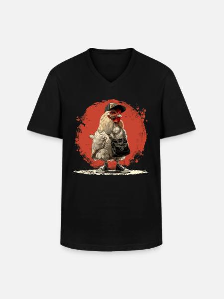 Talahon - Talahuhn - Men's V-Neck T-Shirt - black