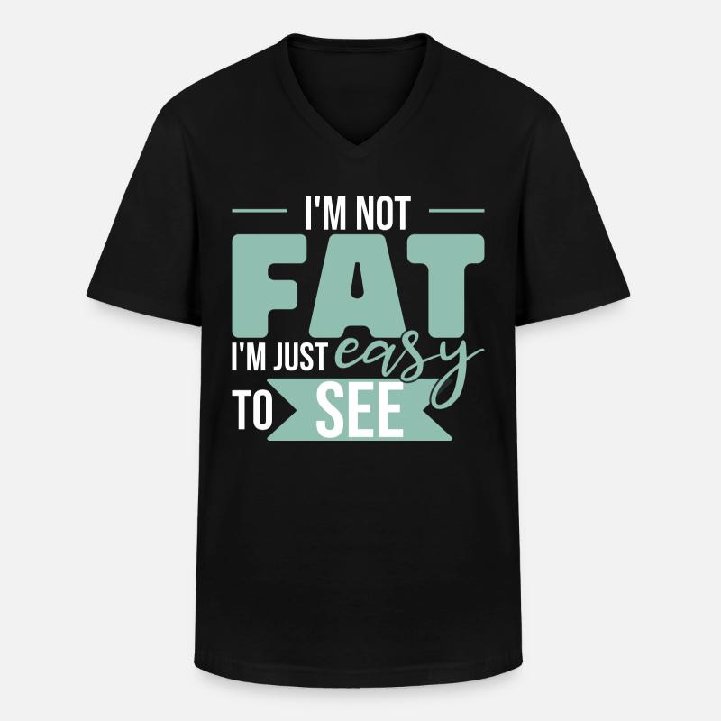 Ich bin leicht zu sehen - Männer-T-Shirt mit V-Ausschnitt - Schwarz