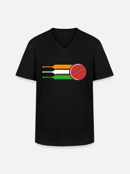cricket - T-shirt col V Homme - noir