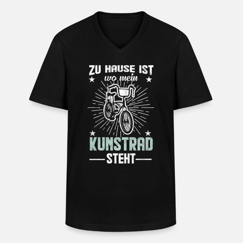 Kunstrad Spruch Geschenkidee - Männer-T-Shirt mit V-Ausschnitt - Schwarz