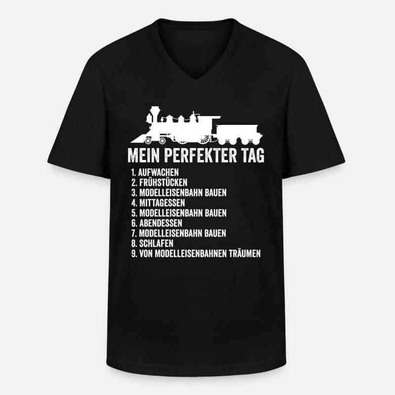 Modellbauer Geschenk - Männer-T-Shirt mit V-Ausschnitt - Schwarz