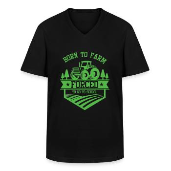 Farmer Plants Farming Agriculture Agriculteur - T-shirt col V Homme - noir - Devant - AI Model Male 178 dark (178cm)
