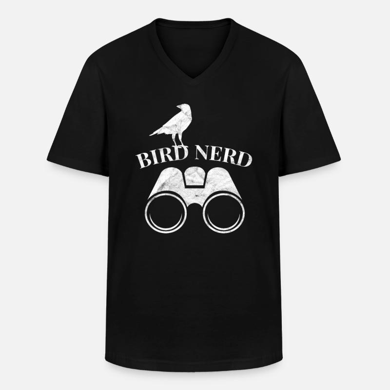 Bird Nerd - Männer-T-Shirt mit V-Ausschnitt - Schwarz