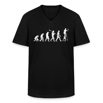 Maler & Lackierer Evolution - Männer-T-Shirt mit V-Ausschnitt - Schwarz - Vorne - AI Model Male 178 dark (178cm)