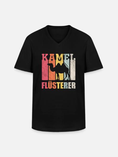 Kamel Flüsterer - Männer-T-Shirt mit V-Ausschnitt - Schwarz