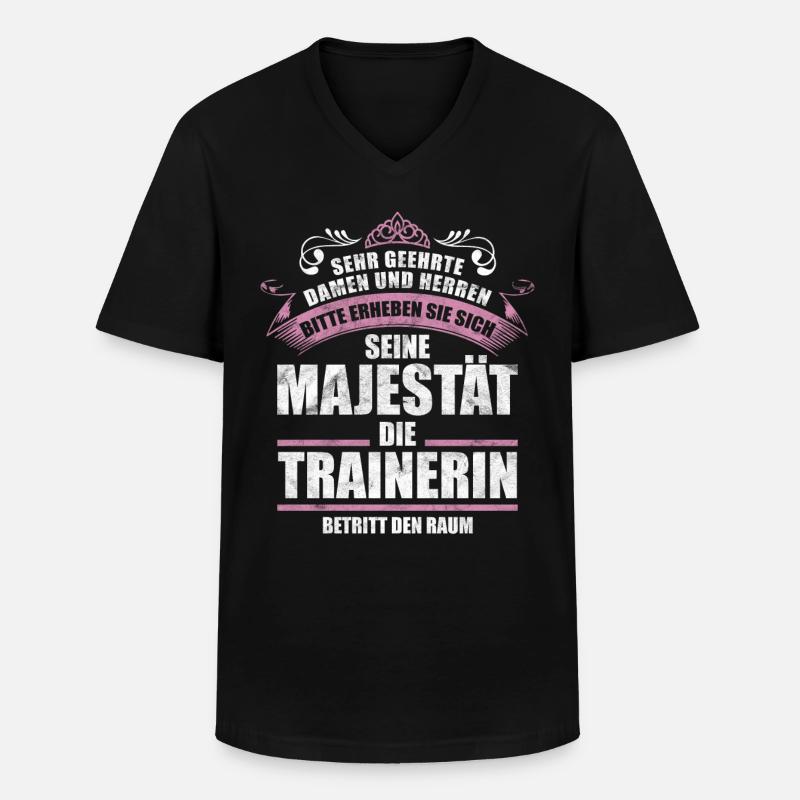 Trainerin Sprüche Geschenk - Männer-T-Shirt mit V-Ausschnitt - Schwarz