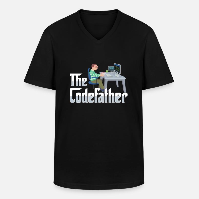 Lustiger IT-Abteilung-Softwareentwickler-Computer - Männer-T-Shirt mit V-Ausschnitt - Schwarz
