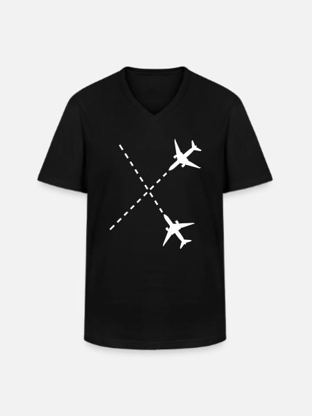 Airplanes Aircraft Drone Pilot Gift - Men's V-Neck T-Shirt - black
