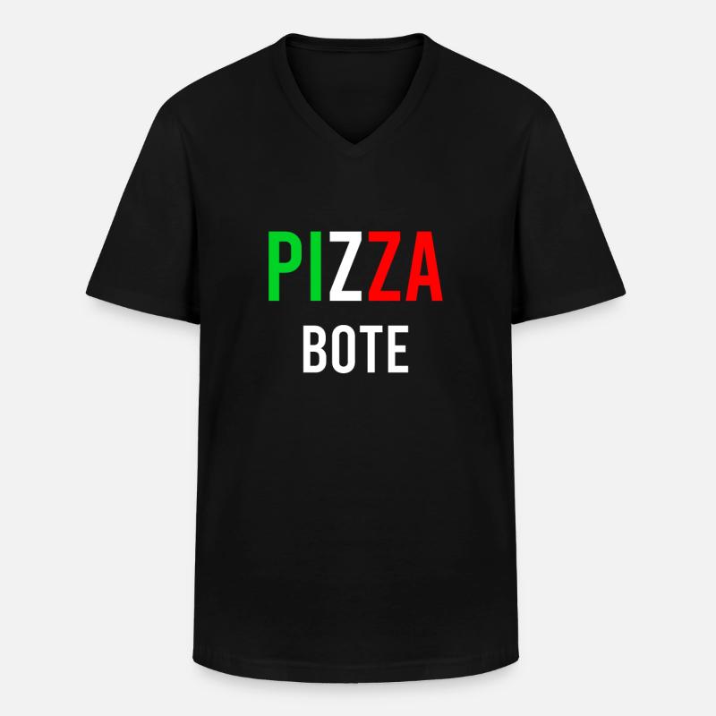 Pizzabote - Männer-T-Shirt mit V-Ausschnitt - Schwarz
