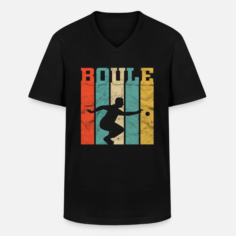 Boule - Männer-T-Shirt mit V-Ausschnitt - Schwarz