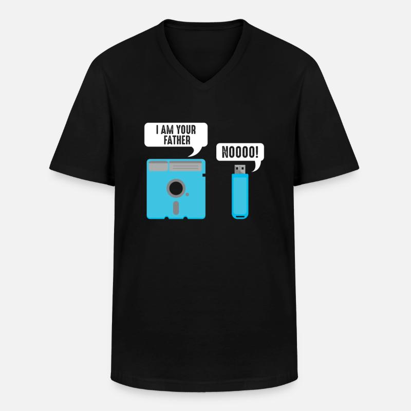 Witziges Programmierer & Nerd Zitat - Männer-T-Shirt mit V-Ausschnitt - Schwarz