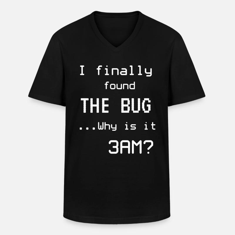 Programmer Meme Computer Scientist Nerd - Men's V-Neck T-Shirt - black