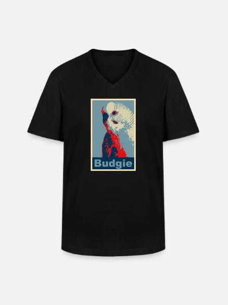Perruche budgie image - T-shirt col V Homme - noir