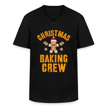 Christmas Christmas Christmas Christmas Christmas - Men's V-Neck T-Shirt - black - Front - AI Model Male 178 dark (178cm)
