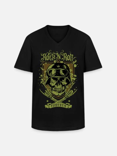 Rock 'n' Roll forever - Men's V-Neck T-Shirt - black