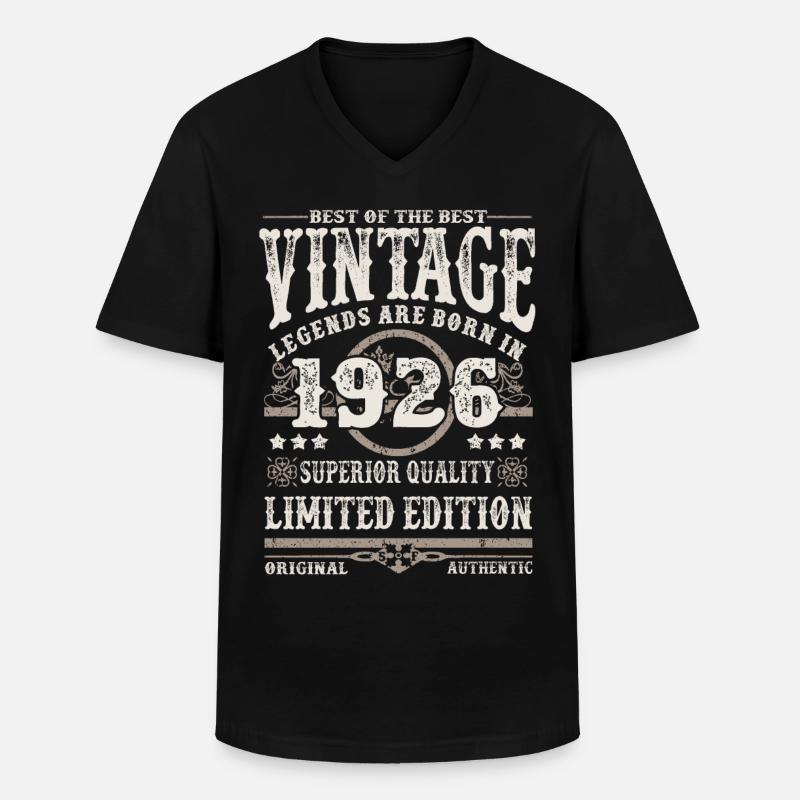 Legenden werden 1926 geboren - Männer-T-Shirt mit V-Ausschnitt - Schwarz