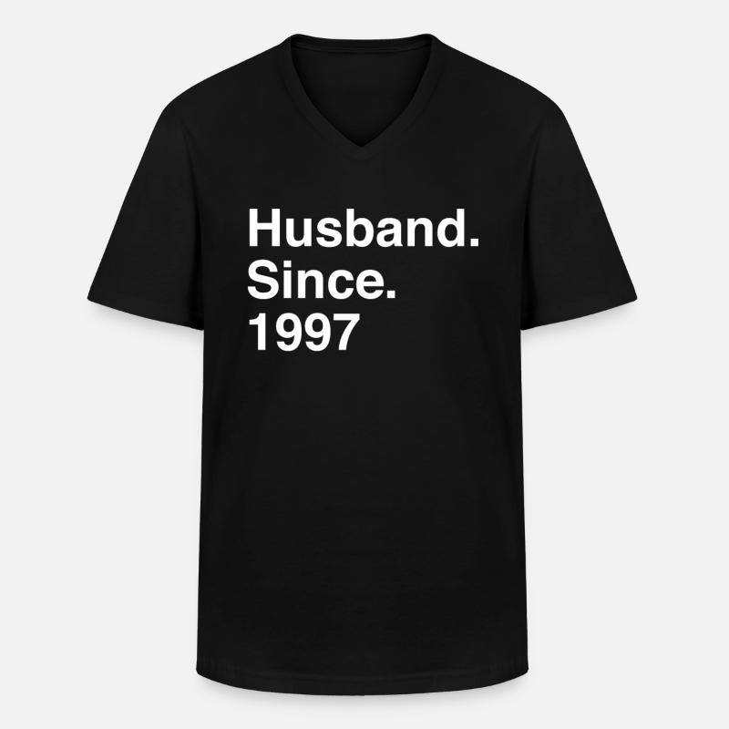 Jubiläumsehemann seit 1997 Hochzeit - Männer-T-Shirt mit V-Ausschnitt - Schwarz