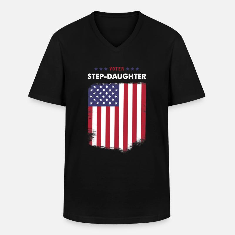 Wähler Stieftochter - Männer-T-Shirt mit V-Ausschnitt - Schwarz