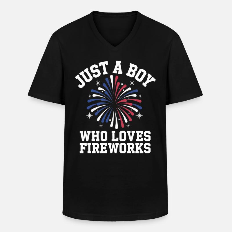 Pyrotechnics Fireworks Pyrotechnics - Men's V-Neck T-Shirt - black