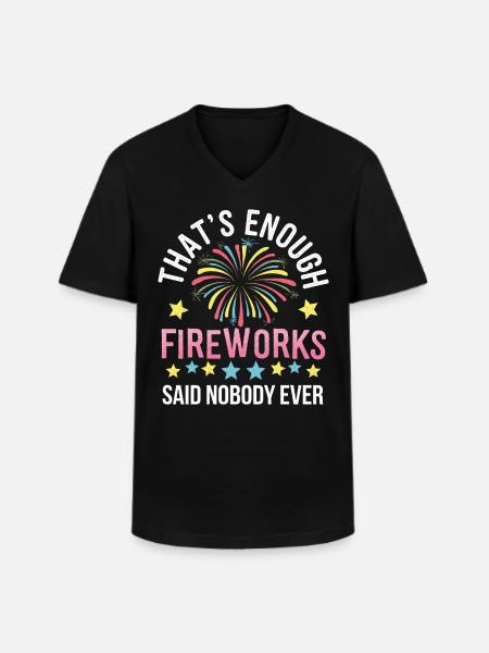 Pyrotechnics Fireworks Pyrotechnics - Men's V-Neck T-Shirt - black