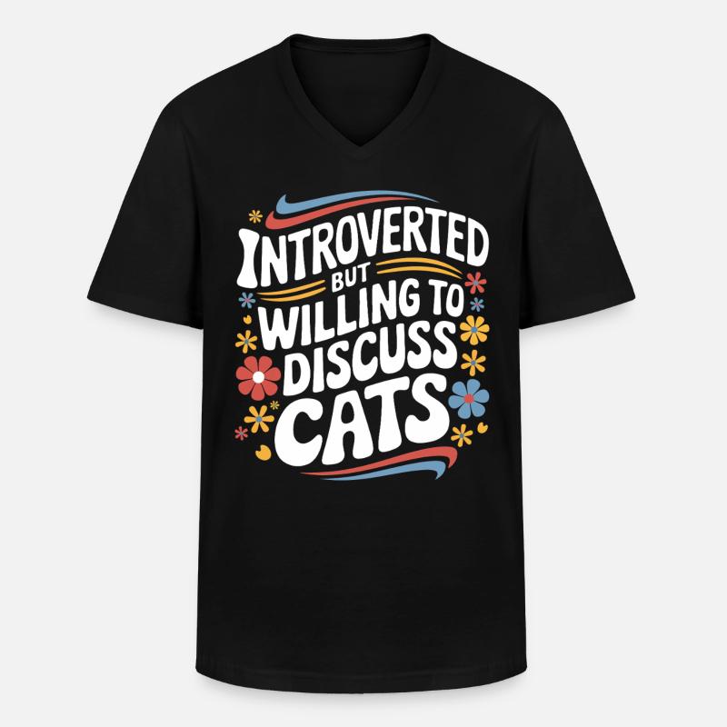 Introvertierter asozialer introvertierter - Männer-T-Shirt mit V-Ausschnitt - Schwarz