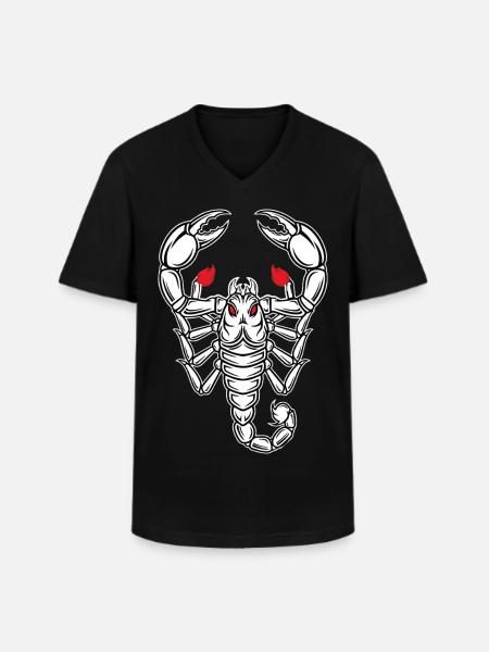 Skorpion-Maskottchen-Logo Sportspiel - Männer-T-Shirt mit V-Ausschnitt - Schwarz