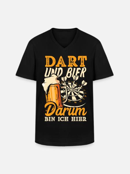 Lustige Darts Sprüche Darts Geschenke - Männer-T-Shirt mit V-Ausschnitt - Schwarz