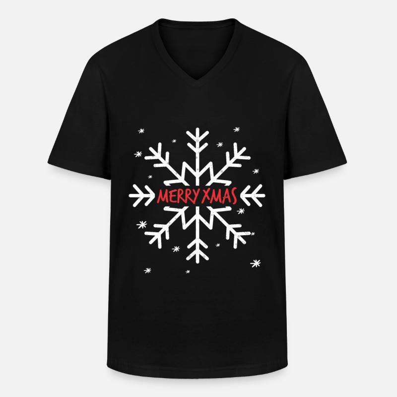 Weihnachten - Männer-T-Shirt mit V-Ausschnitt - Schwarz