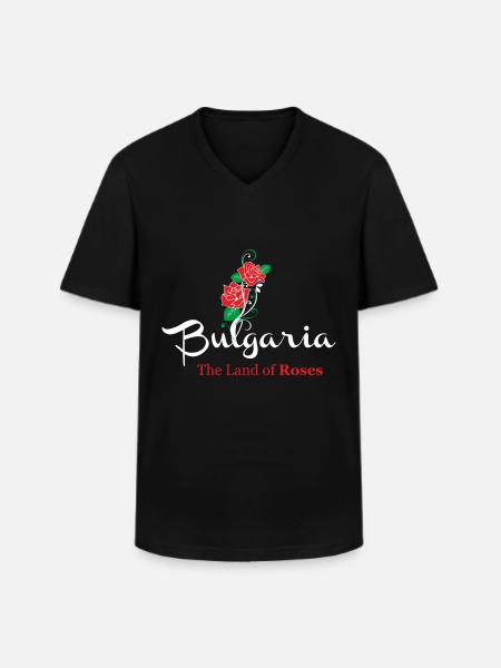 Bulgaria - Men's V-Neck T-Shirt - black