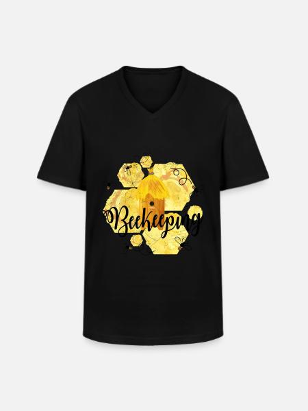 Imker - Imkerei - Imkern - Männer-T-Shirt mit V-Ausschnitt - Schwarz