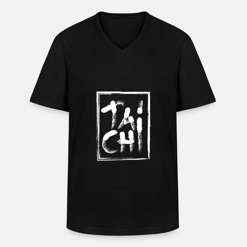 Tai chi - Männer-T-Shirt mit V-Ausschnitt - Schwarz