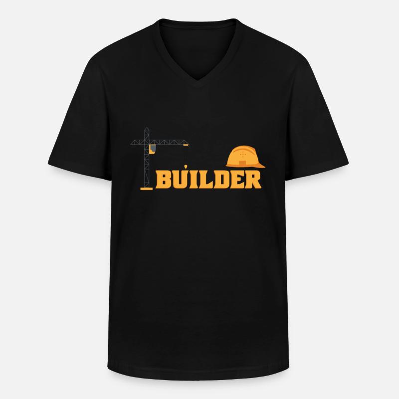 Bauarbeiter - Männer-T-Shirt mit V-Ausschnitt - Schwarz