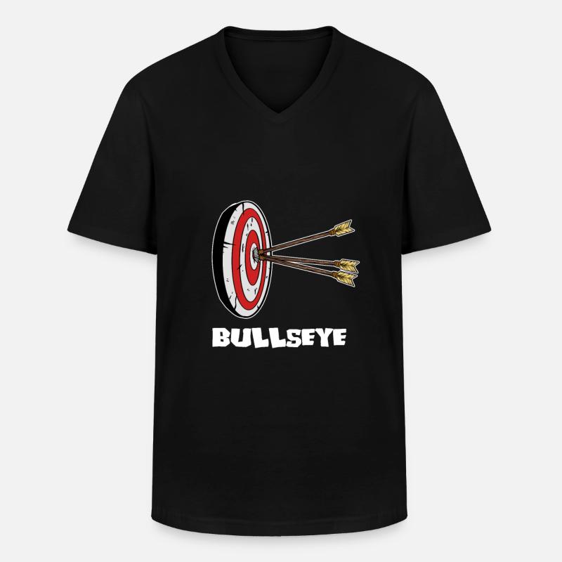 Bogenschiessen - Männer-T-Shirt mit V-Ausschnitt - Schwarz