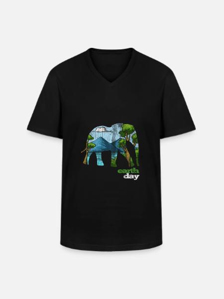 Earth Day - Earth Day - Men's V-Neck T-Shirt - black