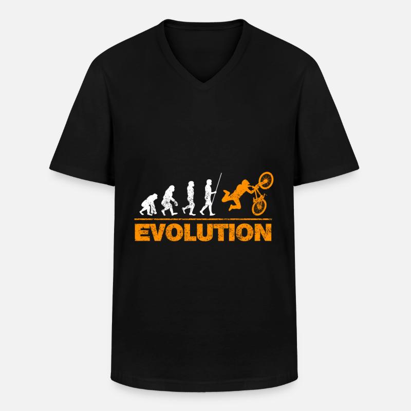 Bicycle Evolution - Men's V-Neck T-Shirt - black