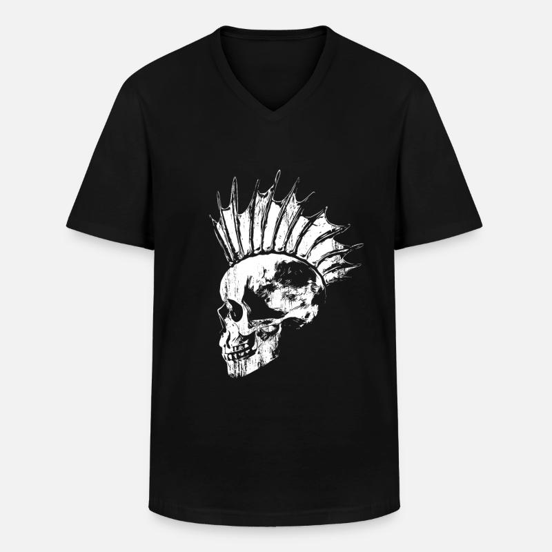 Fischpunk - Männer-T-Shirt mit V-Ausschnitt - Schwarz