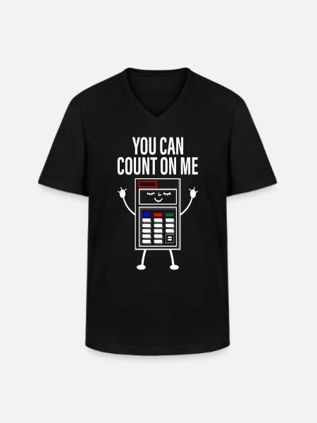 du kan räkna med att min räknare räknar med - T-shirt med V-ringning herr - svart