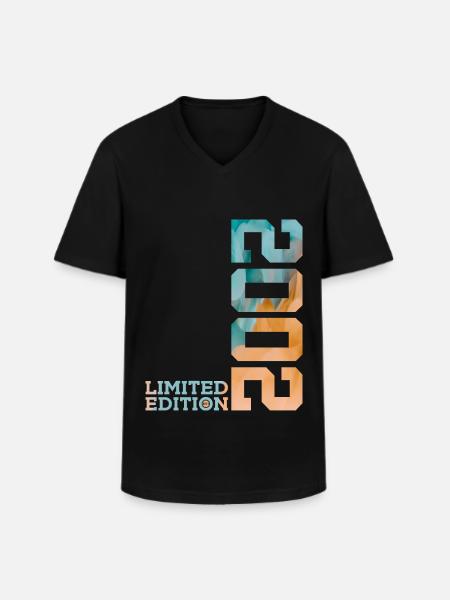 24TH BIRTHDAY LIMITED EDITION 2002 - Men's V-Neck T-Shirt - black