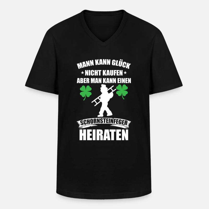 Schornsteinfeger Handwerksberuf - Männer-T-Shirt mit V-Ausschnitt - Schwarz